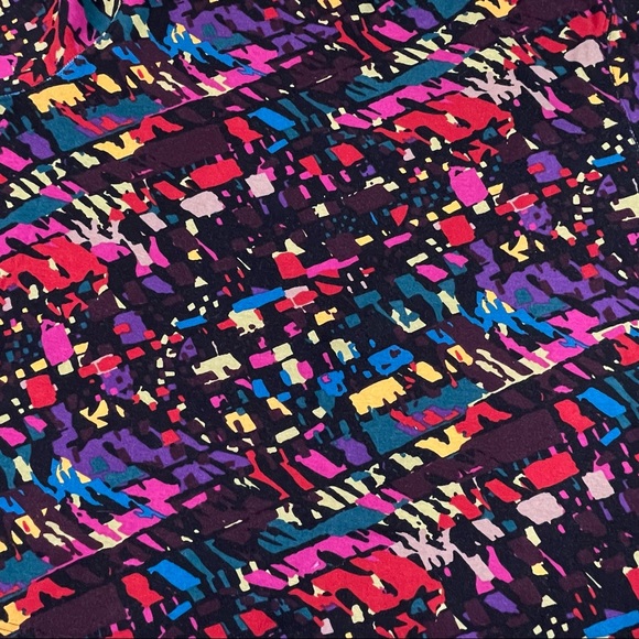 Westbound plus size 2x rainbow color random pattern crew neck long sleeve shirt - Picture 6 of 9